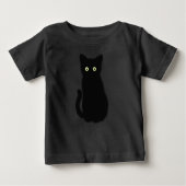 T-shirt Pour Bébé Chat noir, chaton mignon, plaisir spottaculaire (Devant)