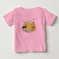 Chat noir et crâne Trick or Treat Halloween