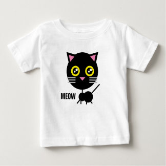 T-shirt Pour Bébé Chat noir géométrique