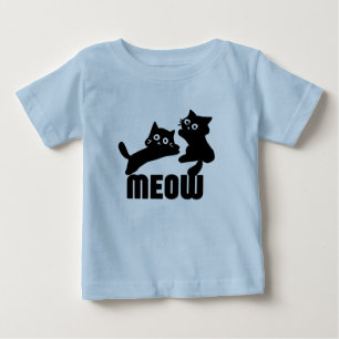 T-shirt Pour Bébé chat noir, maman