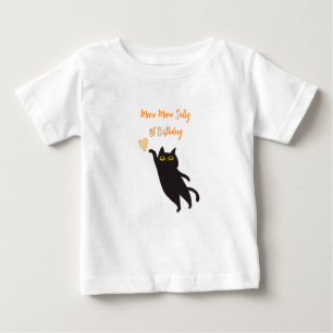 T-Shirt pour bébé chat noir mignon