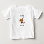 T-shirt Pour Bébé Chat orange (Devant)