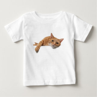 T-shirt Pour Bébé Chat Orange Posé En Bas