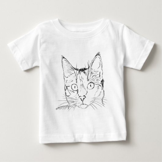 T-shirt Pour Bébé Chat Puddy (Devant)