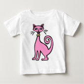 T-shirt Pour Bébé Chat Retro - Bébé (FB designs) - Customisé (Devant)