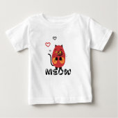 T-shirt Pour Bébé Chat rouge mignon (Devant)