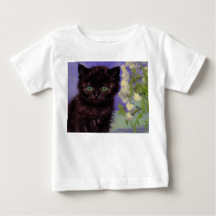 T-shirt Pour Bébé Chat Van Gogh avec fleurs blanches