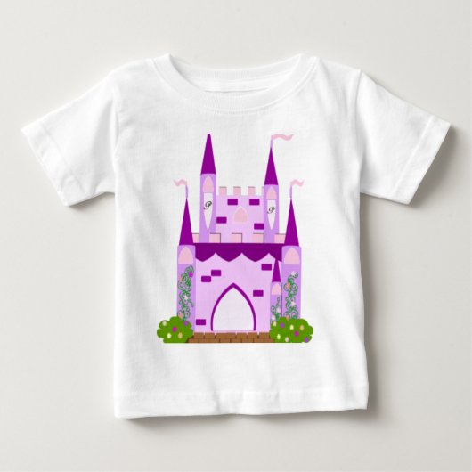 T-shirt Pour Bébé château (Devant)