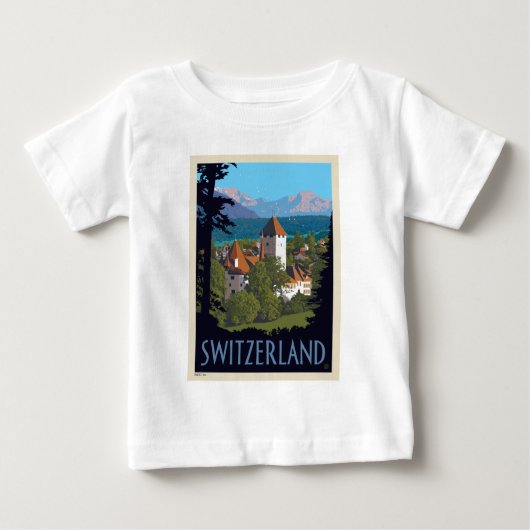 T-shirt Pour Bébé Château de Chillon | Suisse (Devant)