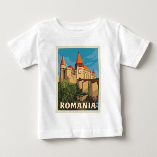 T-shirt Pour Bébé Château de Peles Roumanie (Devant)