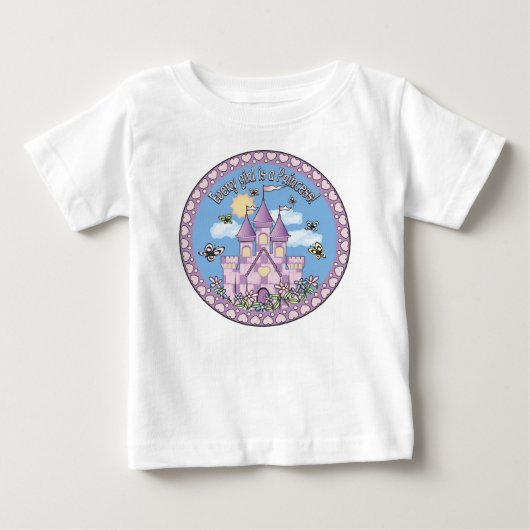 T-shirt Pour Bébé Château de Princess (Devant)