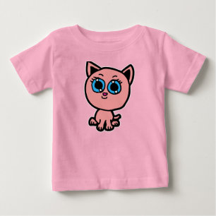 T-shirt Pour Bébé Chaton Chibi Rose