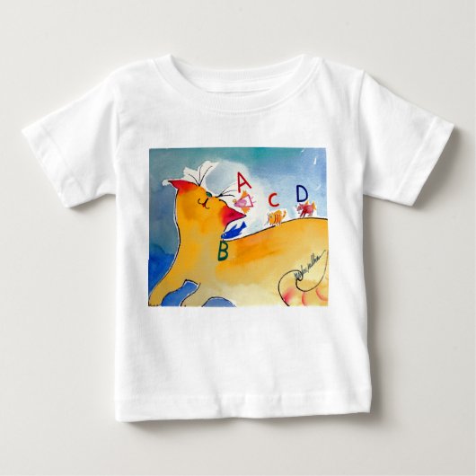 T-shirt Pour Bébé chaton et alphbet (Devant)