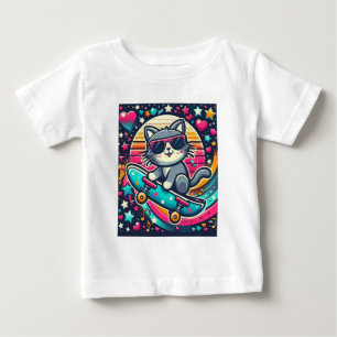 T-shirt Pour Bébé Chaton souriant
