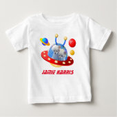 T-shirt Pour Bébé Chatons jumeaux chats en OVNI SciFi Saucer (Devant)