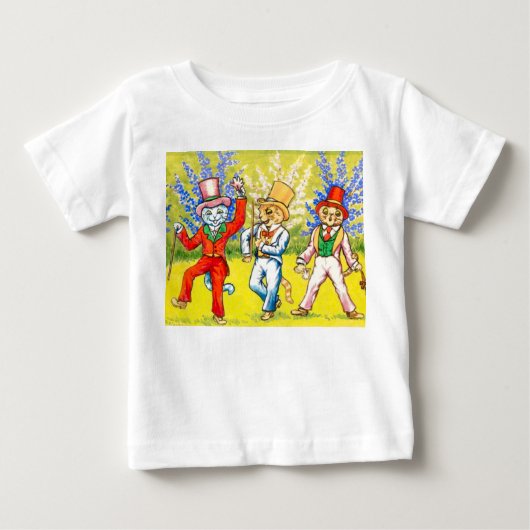 T-shirt Pour Bébé Chats dansants (Devant)