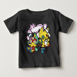 T-shirt Pour Bébé Chats déplaisants Halloween Art : Paw-sitly Fright