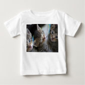 T-shirt Pour Bébé chats et chien (Devant)