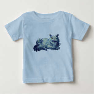 T-shirt Pour Bébé chatte douce britannique shorthair kitty style des