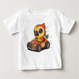 T-shirt Pour Bébé Chauffeur de voiture de course Cute Macaw