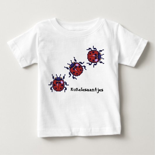 T-shirt Pour Bébé Chaussure-têtes de pixels (Devant)