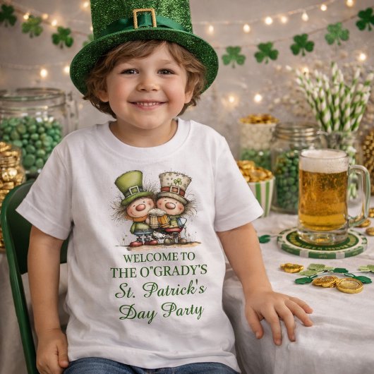 T-shirt Pour Bébé Cheerful St. Patrick’s Day Party Illustration