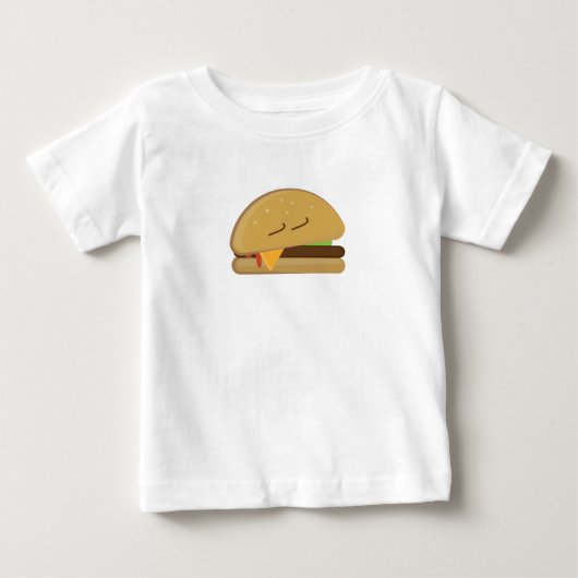 T-shirt Pour Bébé Cheeseburger endormi (Devant)
