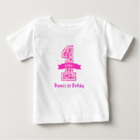 Cheetah léopard rose Imprimer UN 1er anniversaire 