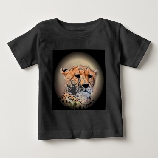 T-shirt Pour Bébé Cheetah Portrait par Pleine lune : La grâce de la (Devant)