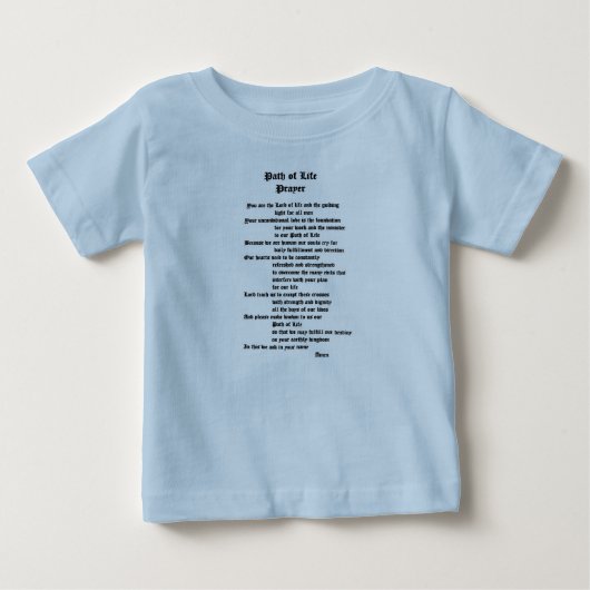 T-shirt Pour Bébé Chemin de la vie Prière (Devant)
