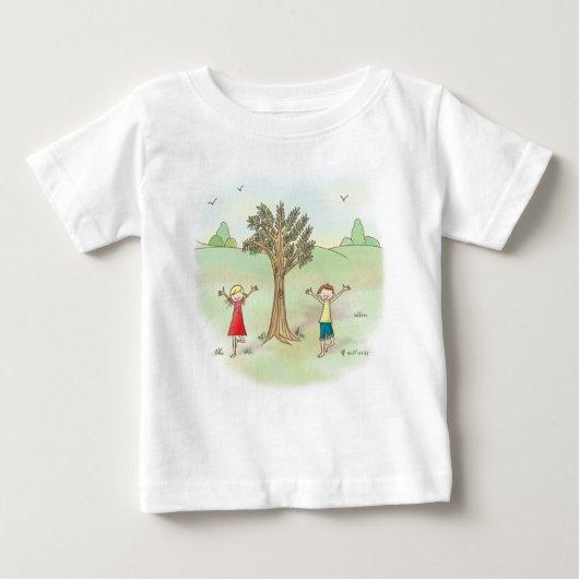 T-shirt Pour Bébé Chemise à manches longues pour poupée d'arbre (Devant)