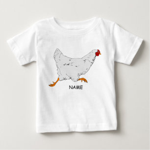 T-shirt Pour Bébé Chemise à volants pour tout-petit CŒUR ET POULE EN