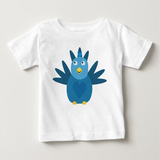 T-shirt Pour Bébé Chemise Bébé Bleu Cute (Devant)