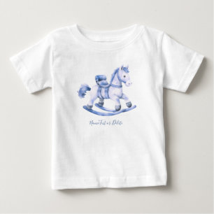 T-shirt Pour Bébé Chemise bébé cheval à bascule bleu