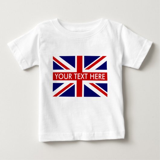 T-shirt Pour Bébé Chemise bébé du drapeau Union Jack anglais (Devant)