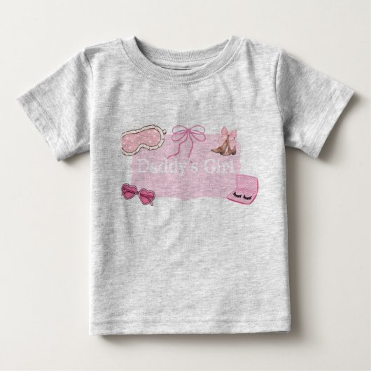T-shirt Pour Bébé Chemise bébé fille à papa (Devant)