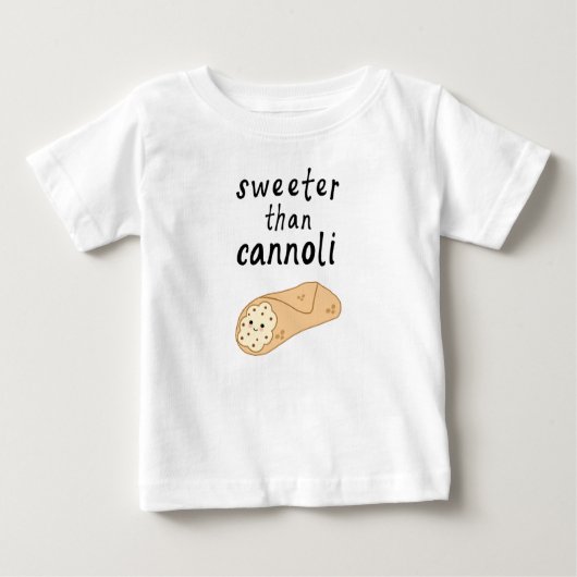 T-shirt Pour Bébé Chemise bébé plus douce que Cannoli (Devant)