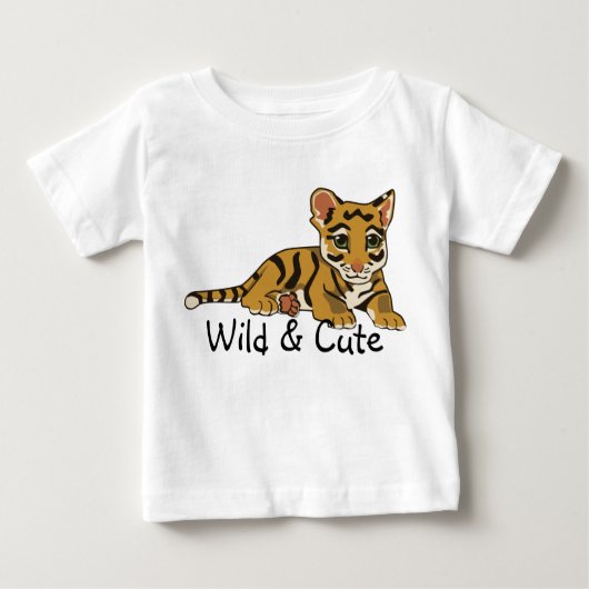 T-shirt Pour Bébé Chemise bébé Tiger mignonne (Devant)