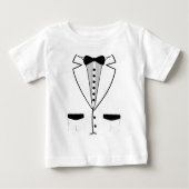 T-shirt Pour Bébé Chemise bébé Tuxedo Blanc (Devant)