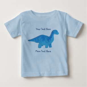 T-shirt Pour Bébé Chemise bleue de dinosaure
