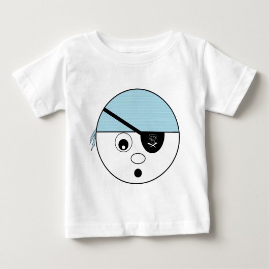 T-shirt Pour Bébé Chemise bleue de pirate (Devant)