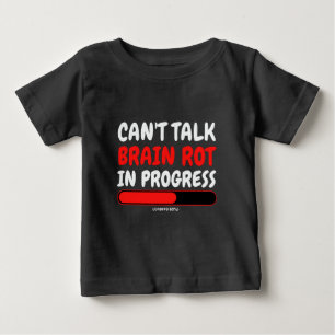 T-shirt Pour Bébé Chemise Brain Rot pour enfants Brainrot Mot de l'a