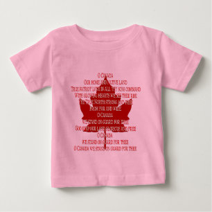 T-shirt Pour Bébé Chemise Canada Hymne biologique pour bébé Creeper