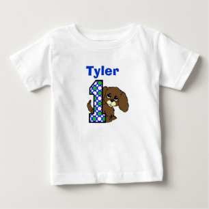 T-shirt Pour Bébé Chemise Chien Chien Chien Chien, Premier Anniversa