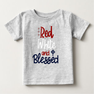 T-shirt Pour Bébé Chemise chrétienne patriotique bénie le 4 juillet