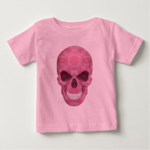 T-shirt Pour Bébé Chemise crâne camouflage rose
