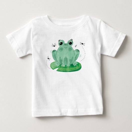 T-shirt Pour Bébé Chemise Cute Frog (Devant)
