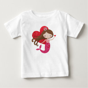 T-shirt Pour Bébé Chemise d'amour de sirène pour des filles