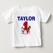T-shirt Pour Bébé Chemise d'anniversaire Barnyard (Devant)