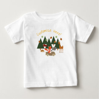 T-shirt Pour Bébé Chemise d'anniversaire d'animaux de forêt de